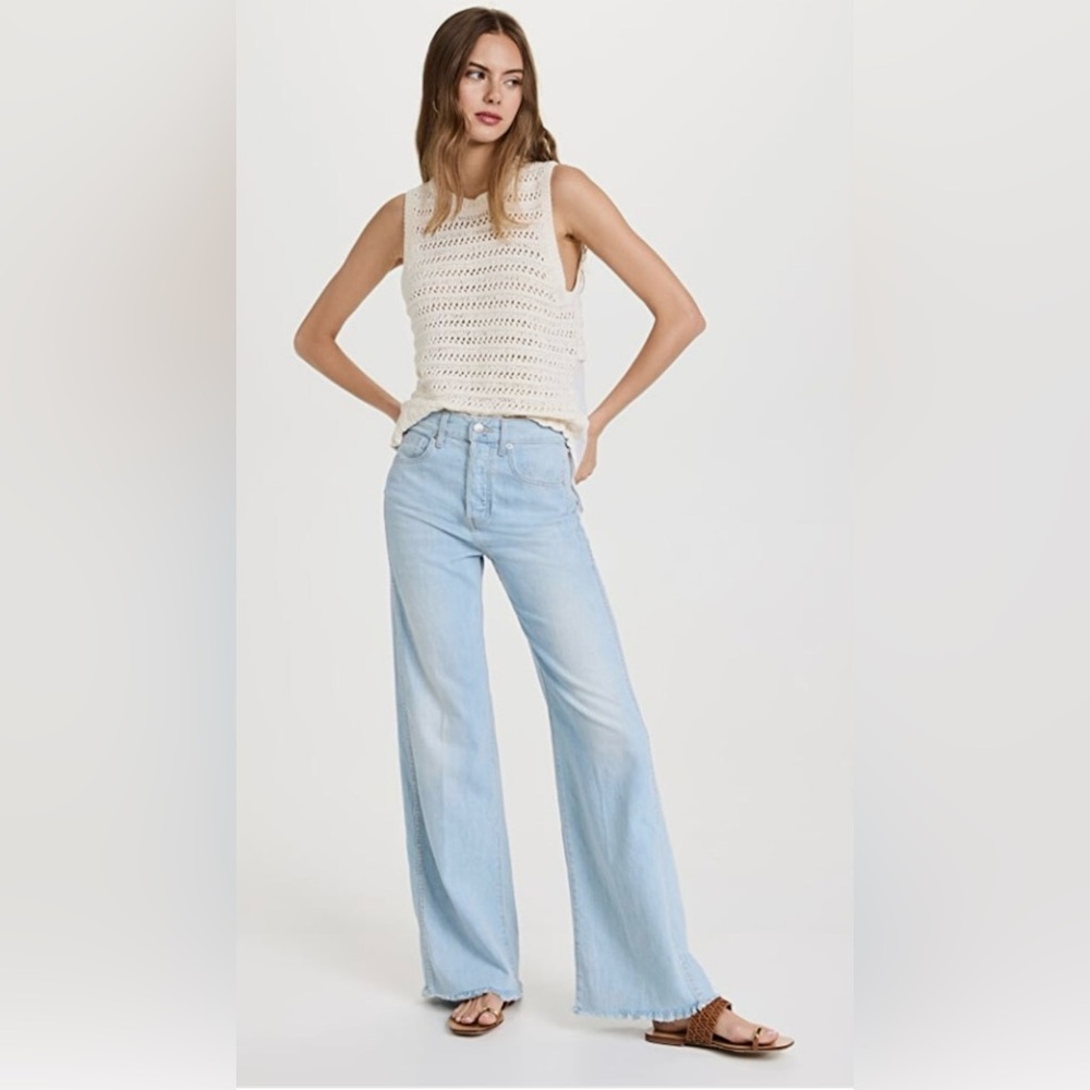 Veronica Beard | Taylor Relaxed Wide Leg | High Rise Jean | in‎ Aire | Size 29